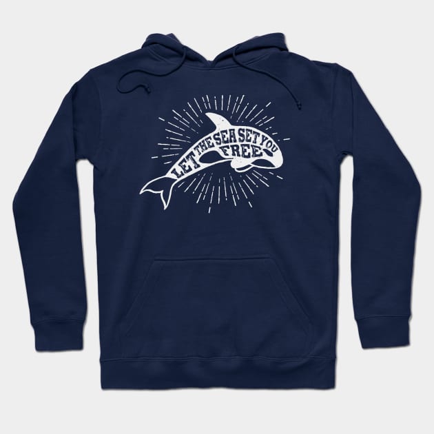 Nautical lettering: let the sea set you free Hoodie by GreekTavern